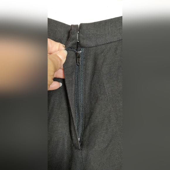 Harve Beenard Linen Viscose Black Cropped Pants - Picture 3 of 7